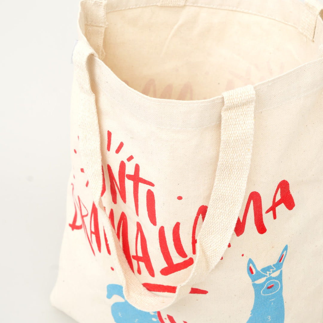 Llama Print Canvas Tote Bag, View 4
