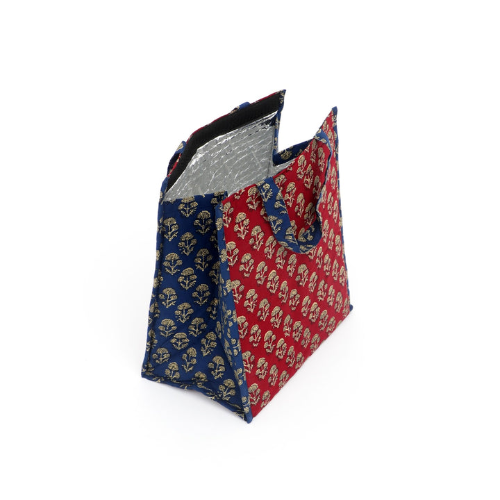 Large Insulated Cotton Lunch Bag, Dual Print, view 2