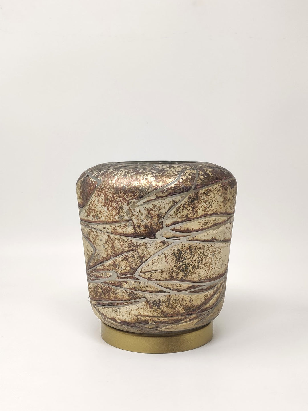 Expobazaar Antique Copper Trail Glass Hurricane