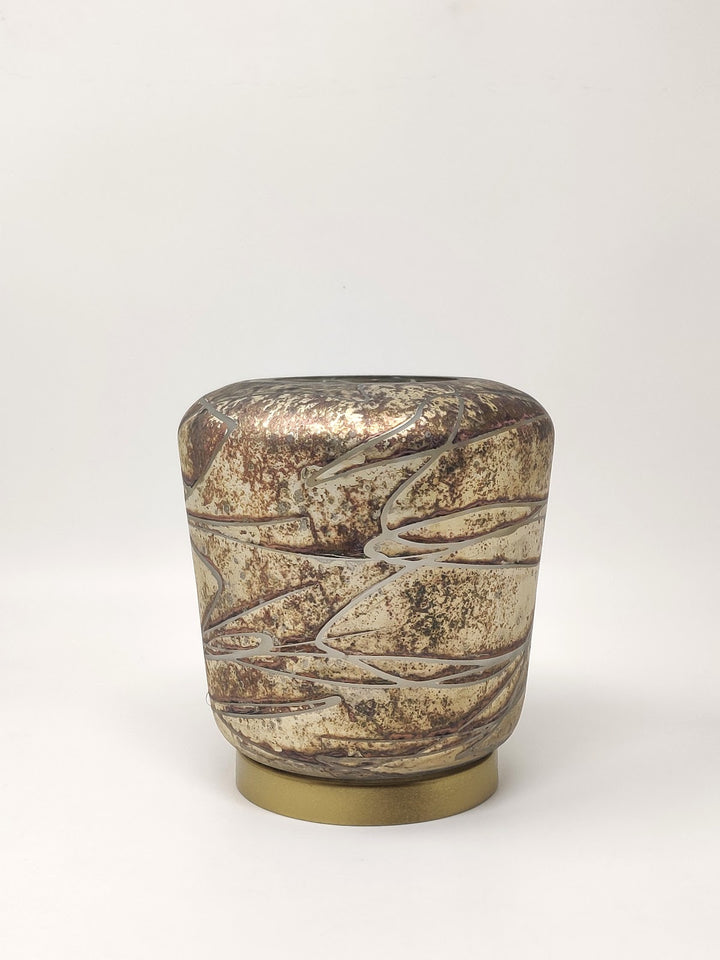 Expobazaar Antique Copper Trail Glass Hurricane