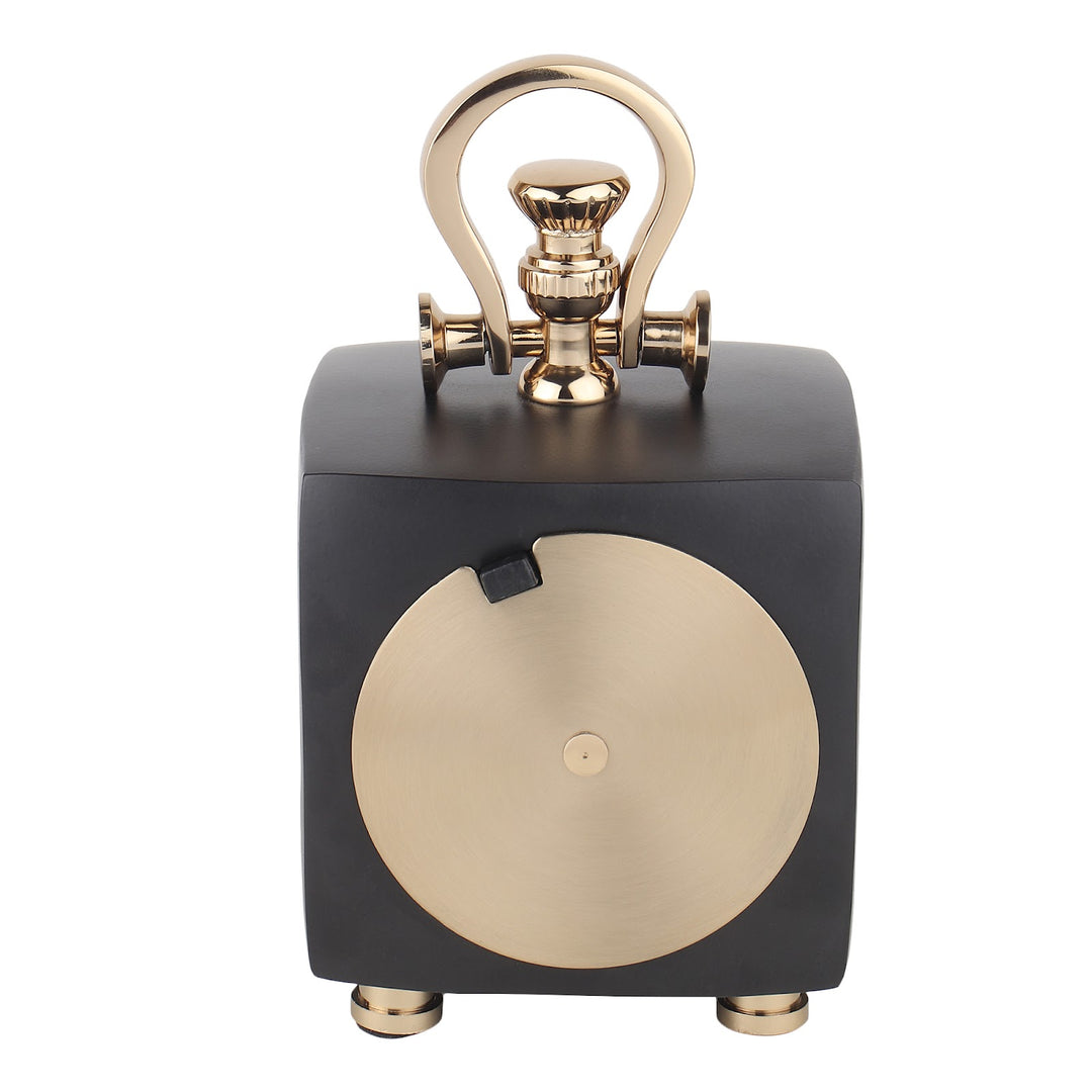 Expobazaar Chrono Cube Black Aluminium Table Clock