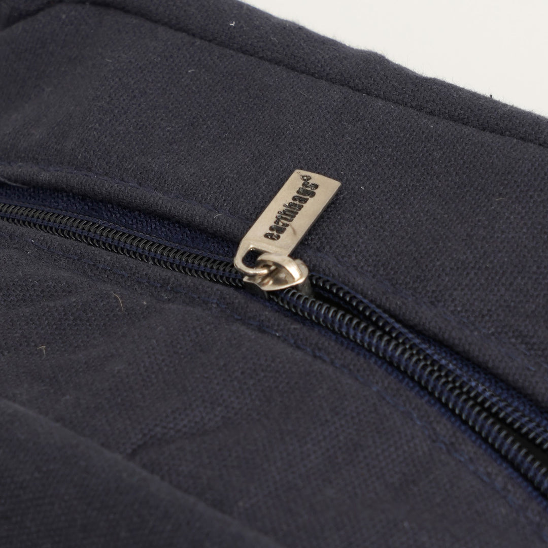 Thermal Insulated Canvas Lunch Tote, Navy Blue, View 3