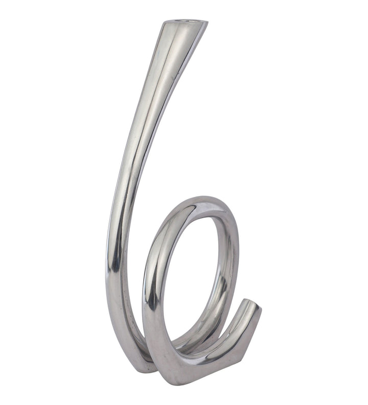 Expobazaar Flame Twisted Candle Holder Silver