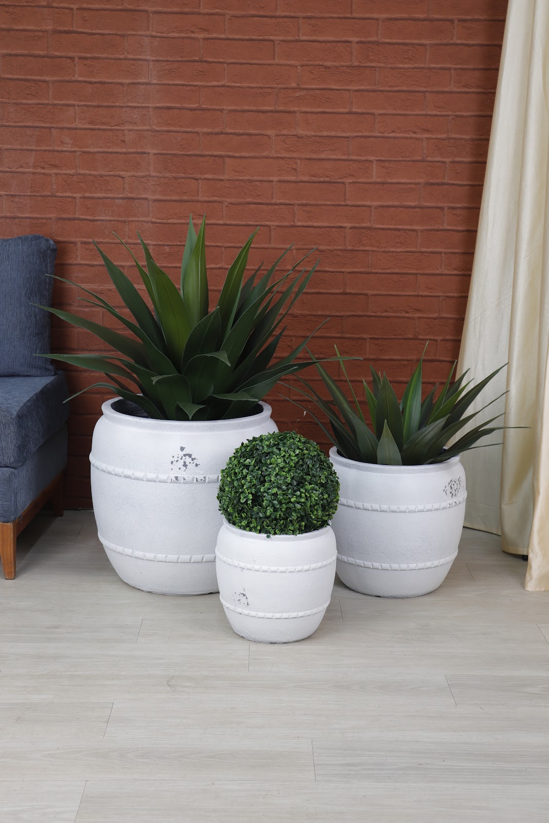 Expobazaar Rustic Speckled Ivory Decorative Large Planter