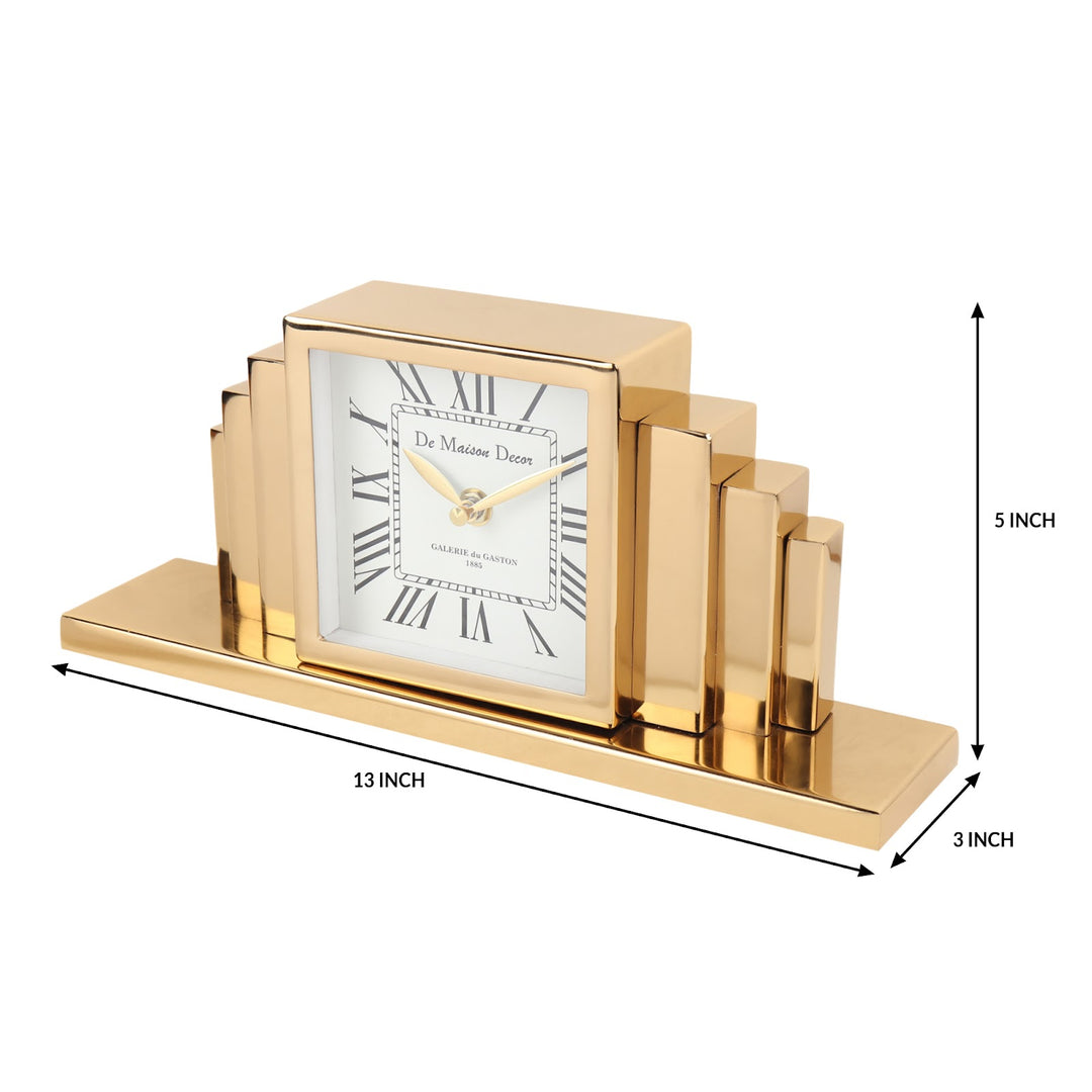 Expobazaar Metropolitan Marvel table clock in Gold