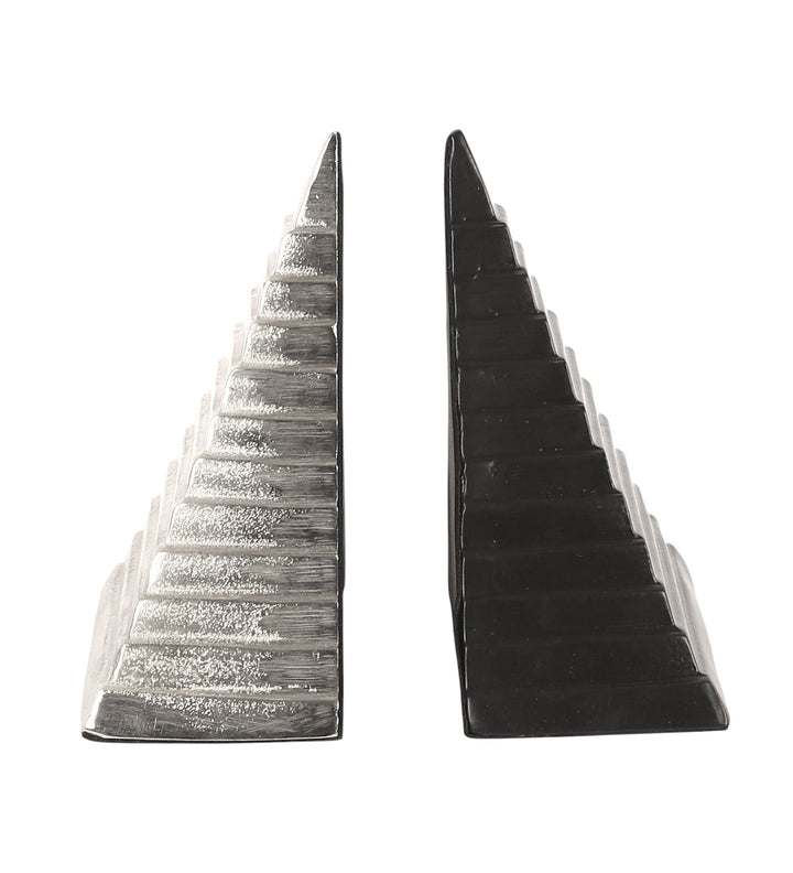 Expobazaar Pyramidon Bookend Silver & Black