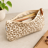 Geometric Print Canvas Zipper Pouch, View 6