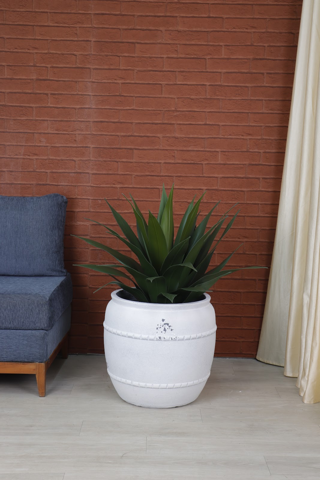 Expobazaar Rustic Speckled Ivory Decorative Large Planter