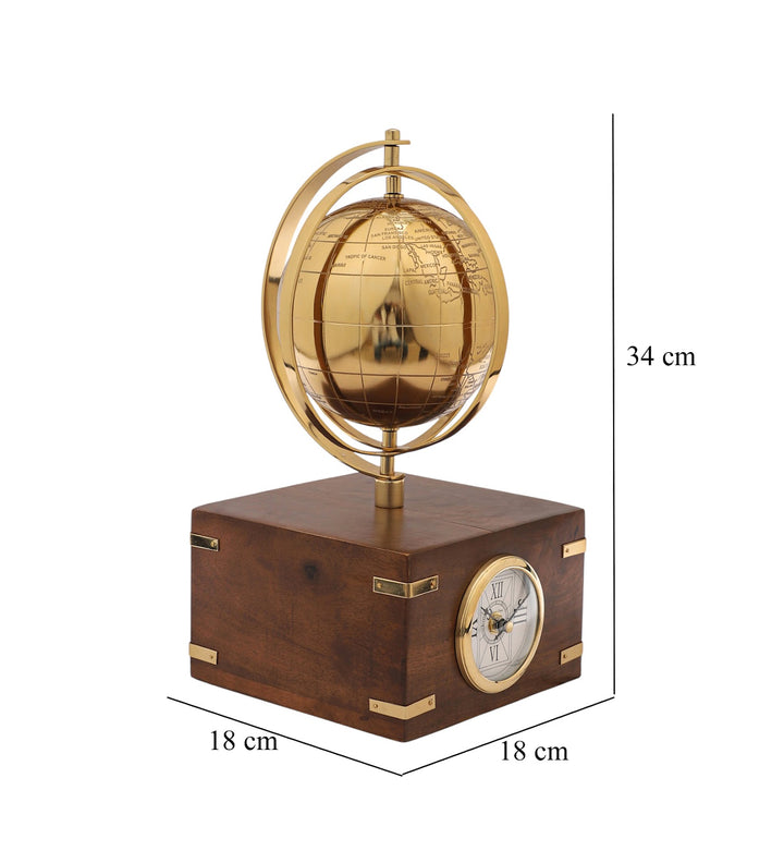 Expobazaar Atlasphere Gold Table Clock