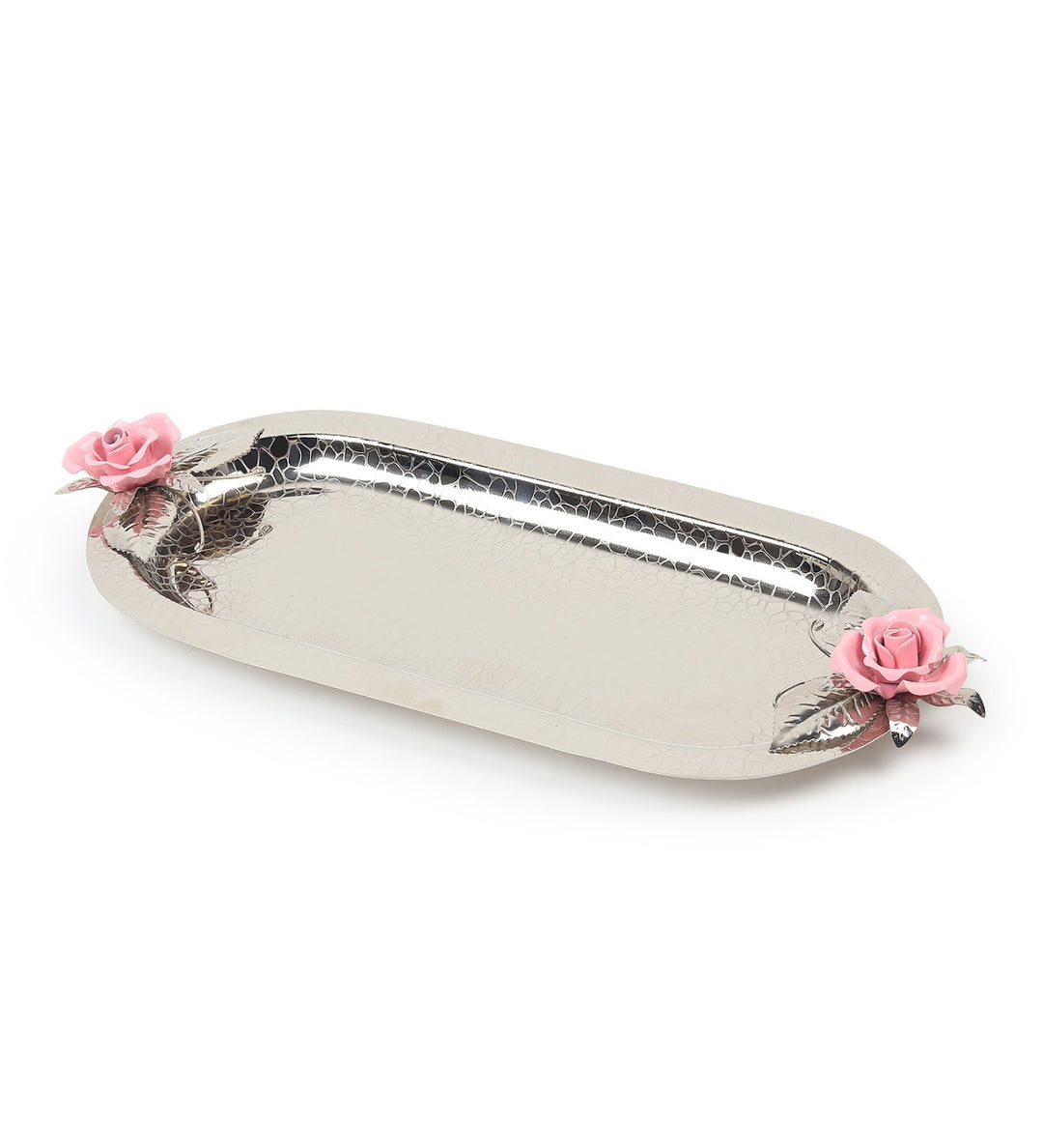 Petal Eclat Oval Stainless Steel Serving Tray Pink view 6