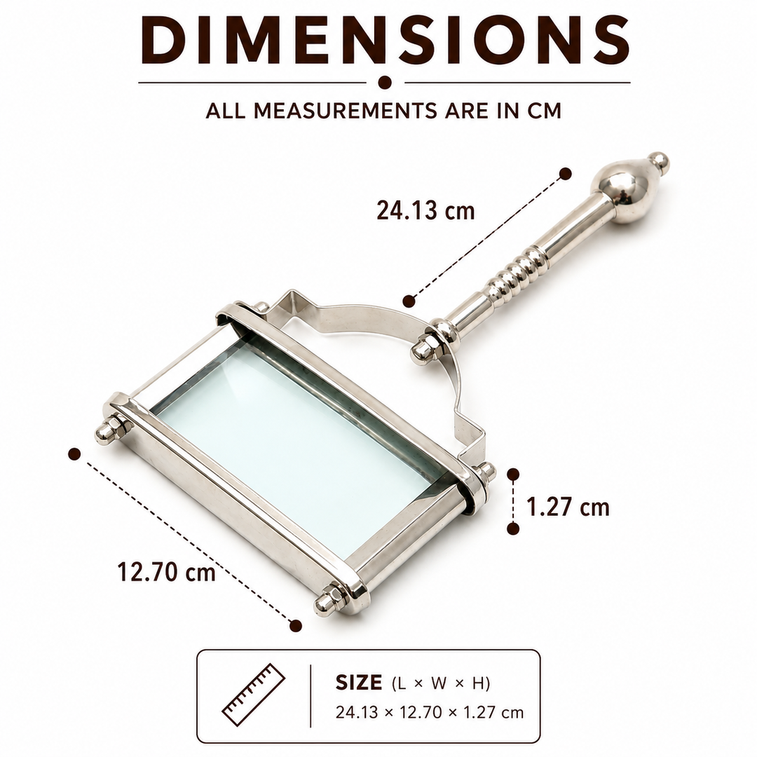 Rectangular Portico Handheld Table Magnifier