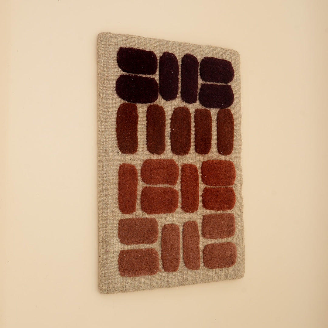 Geometric Blocks Tufted Wool Wall Art, View 3