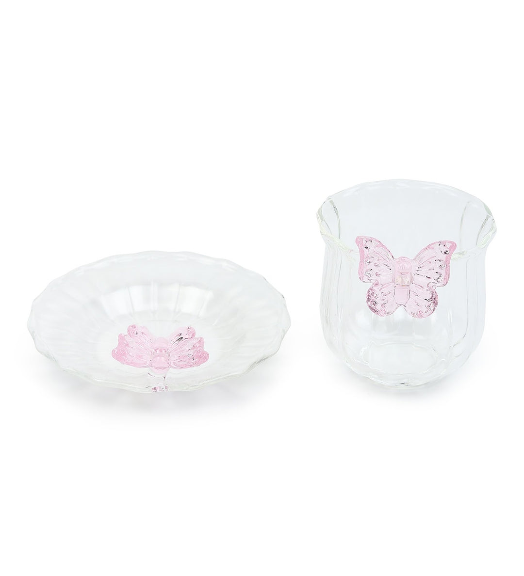 Titli Mira Butterfly Glass Cup and Saucer view 5