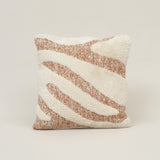 Mojave Wave Cotton Cushion in beige and brown