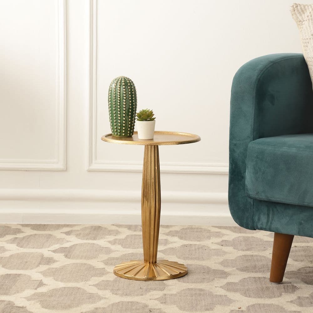 Expobazaar Radiant Gold Duo Side Tables Small