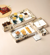 Ivory Noir Bloom Kitchen Set with Trays and Cutlery Stand view 1