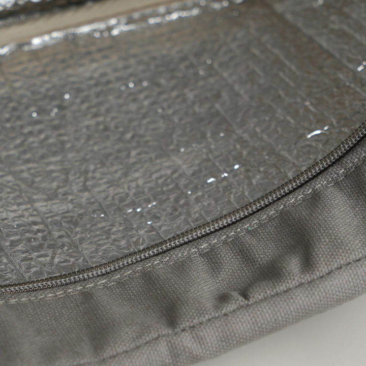 Thermal Insulated Canvas Lunch Bag, Grey, View 5