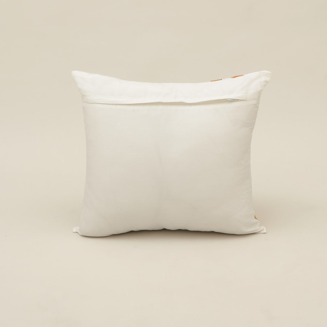 Floral Embroidered Poly Dupion Cushion Cover, View 3
