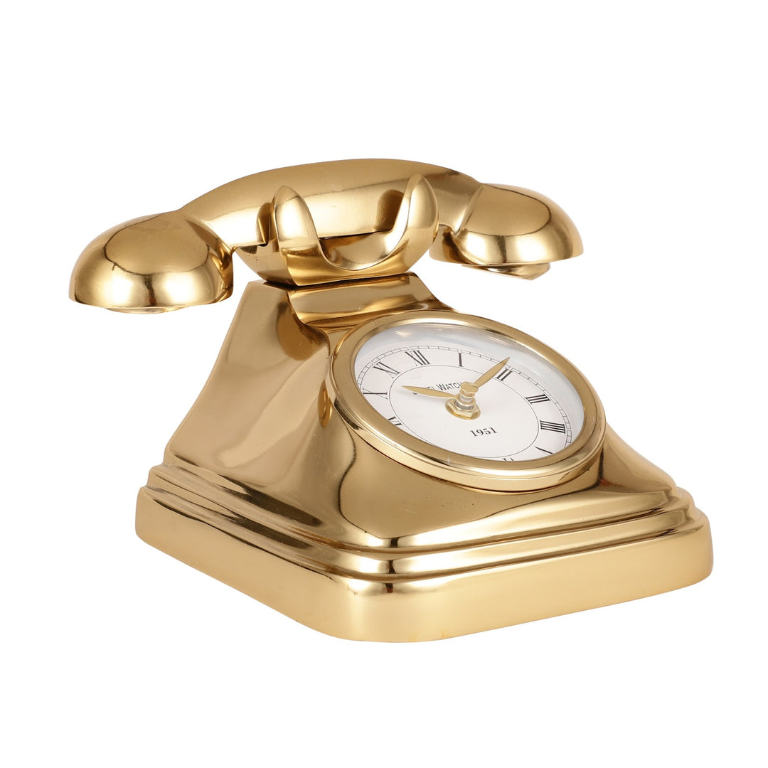 Expobazaar Dialtime Table Clock In Gold Finish