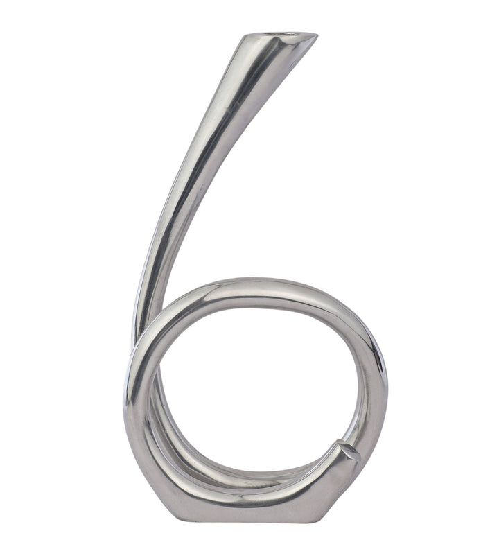 Expobazaar Flame Twisted Candle Holder Silver