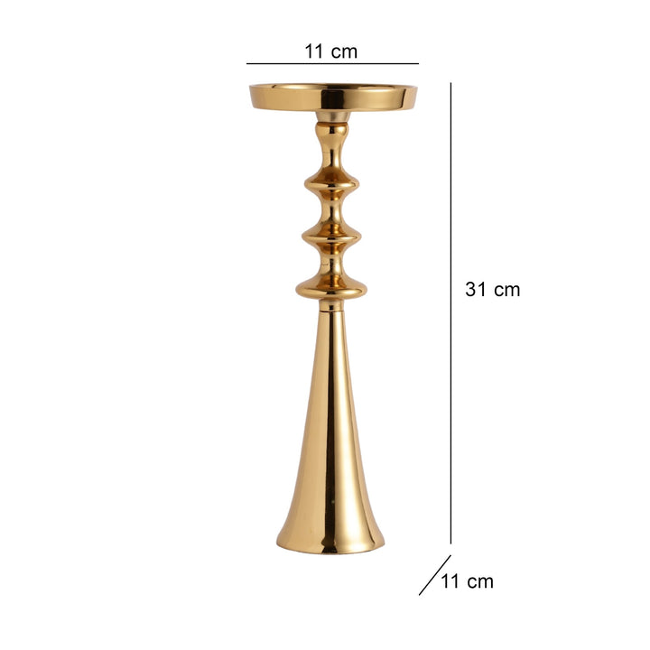 Expobazaar Altar Flame Gold Candle Holder