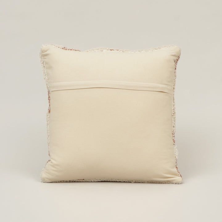 Mojave Wave Cotton Cushion in beige and brown
