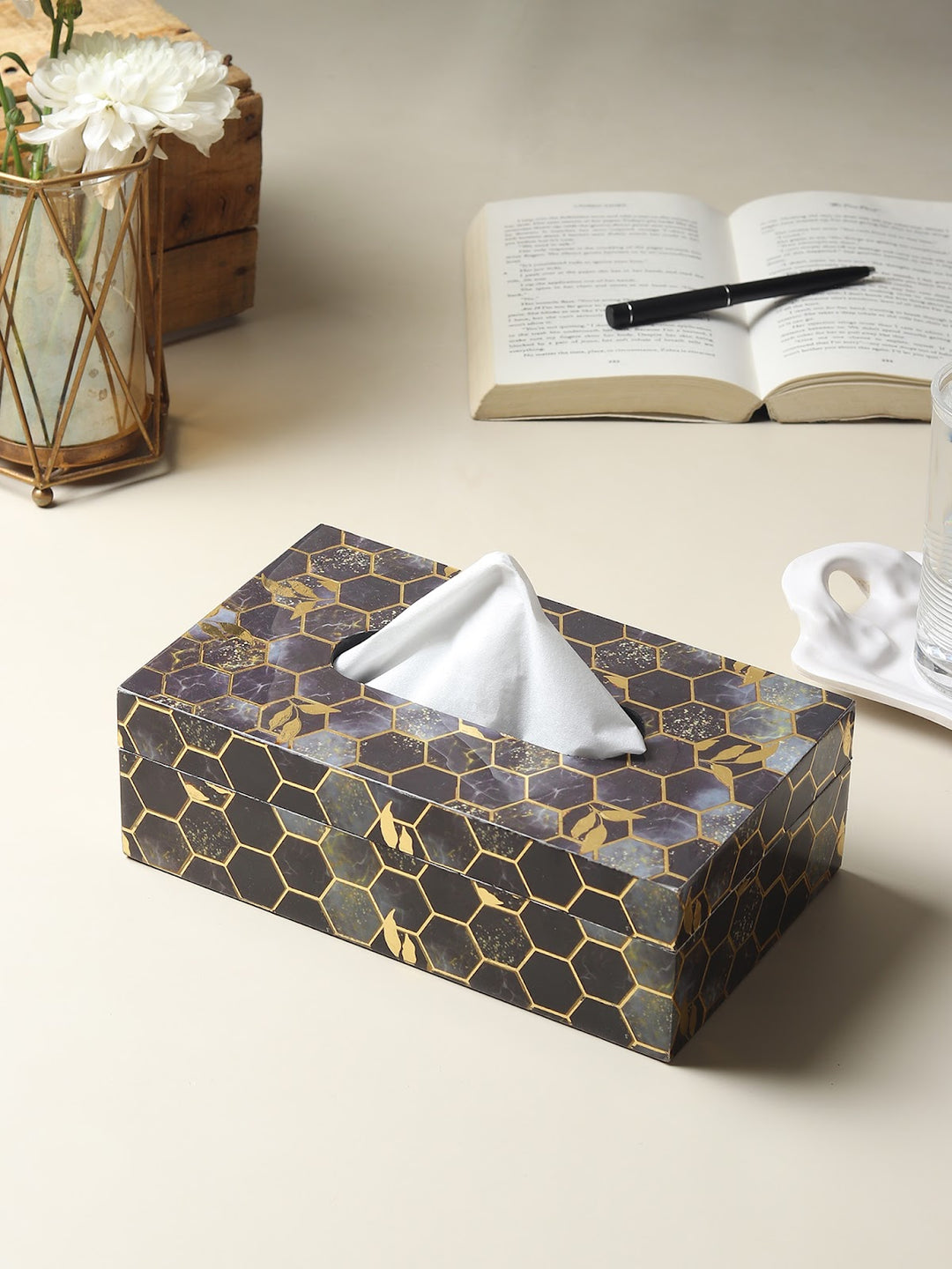 Expobazaar Gilded Hive Tissue Box