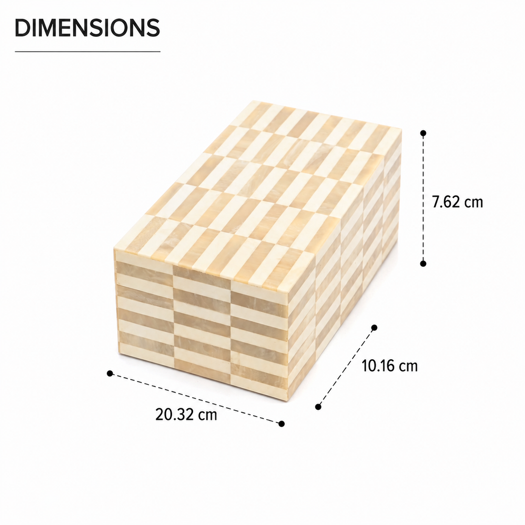 Ivory Inlay Decorative Storage Box Small