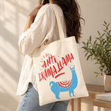 Llama Print Canvas Tote Bag