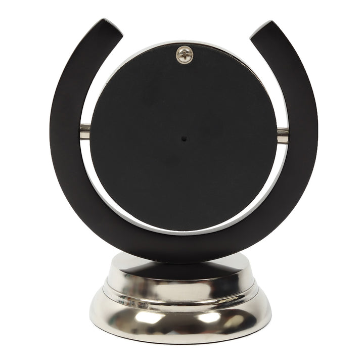 Expobazaar Equestrian Table Clock in Silver