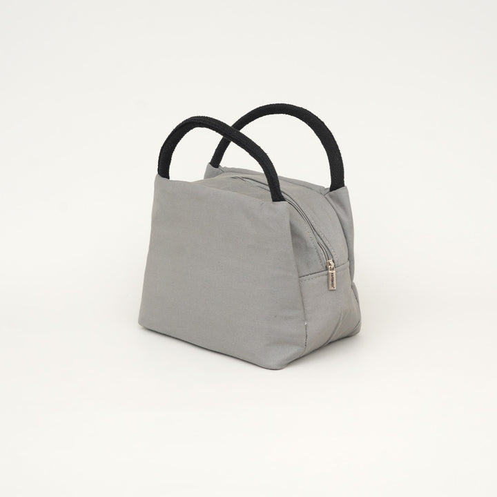 Thermal Insulated Canvas Lunch Bag, Grey, View 3