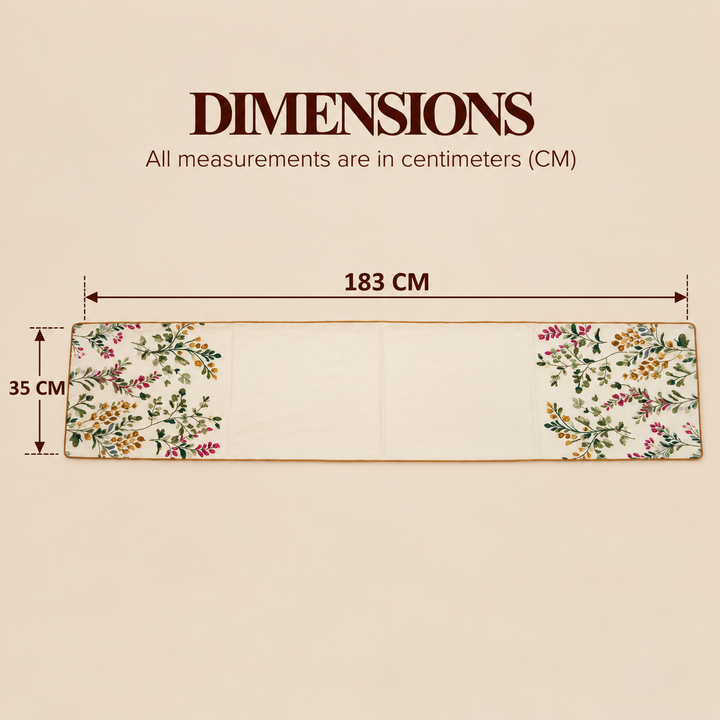 Wildflower Print and Embroidery Table Runner, View 5