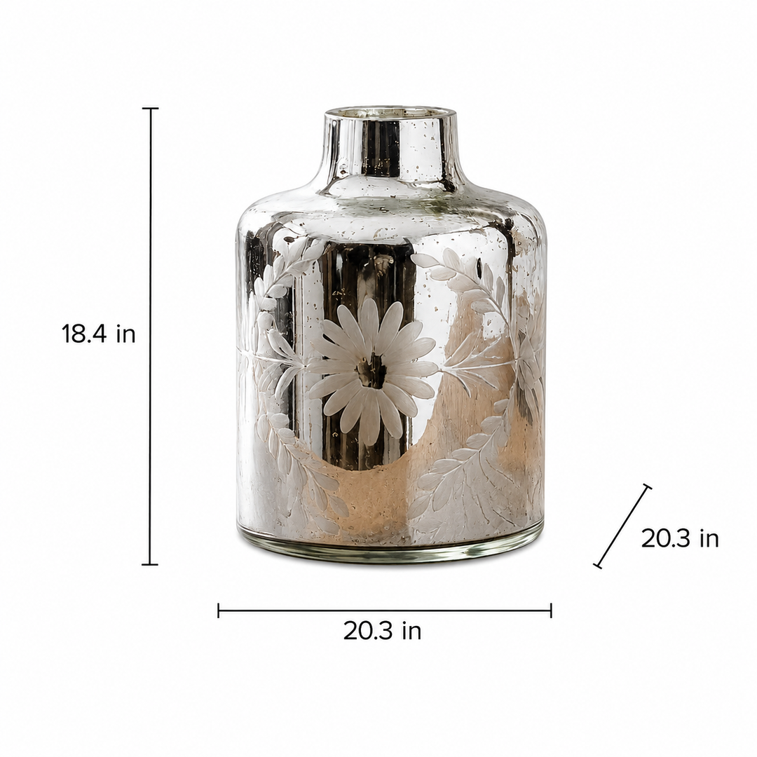 Glass Flower Vase, Black