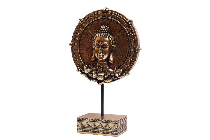 Expobazaar Antique Buddha Head Resin Sculpture for Peaceful Decor