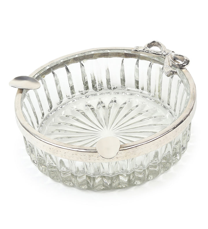 Valen's Bow Decorative Glass Ashtray for Home and Lounge view 5