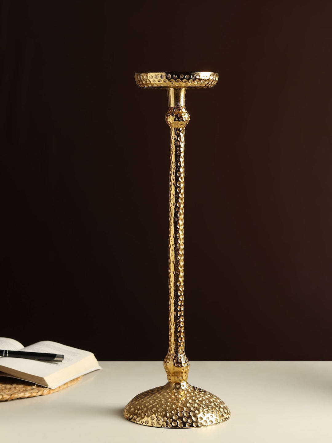 Expobazaar Harrington small gold candle holder