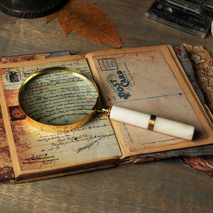 Bealor Marble Handle Handheld Table Magnifier