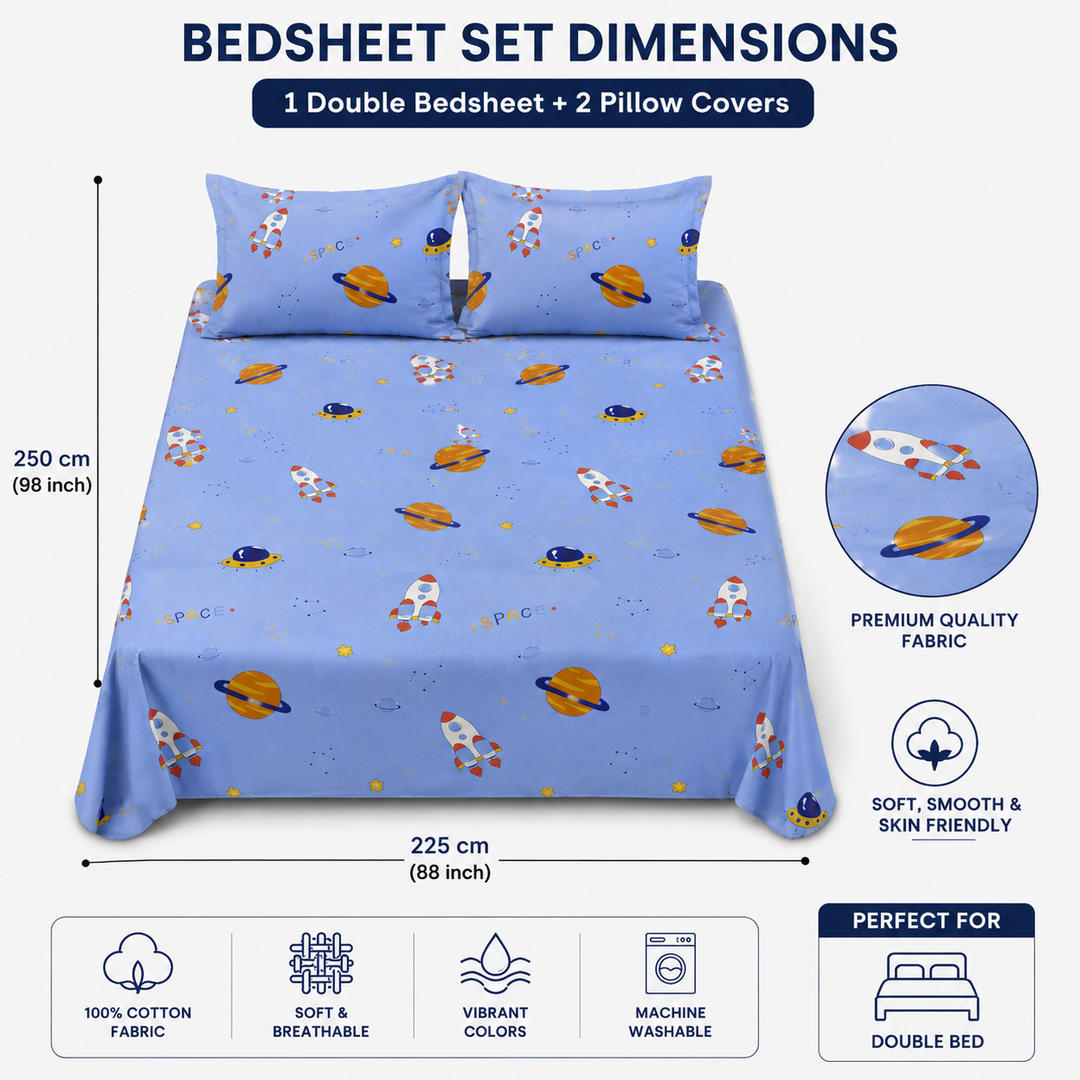 Kids Dreamy Animal Print Bedsheet