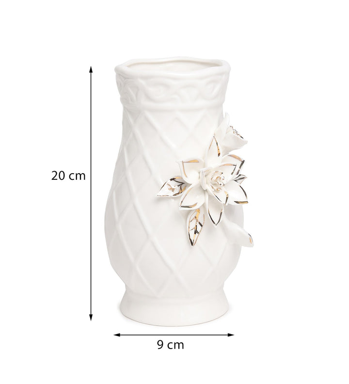 Margaux Fleur Sculpted Bloom Porcelain Vase view 3