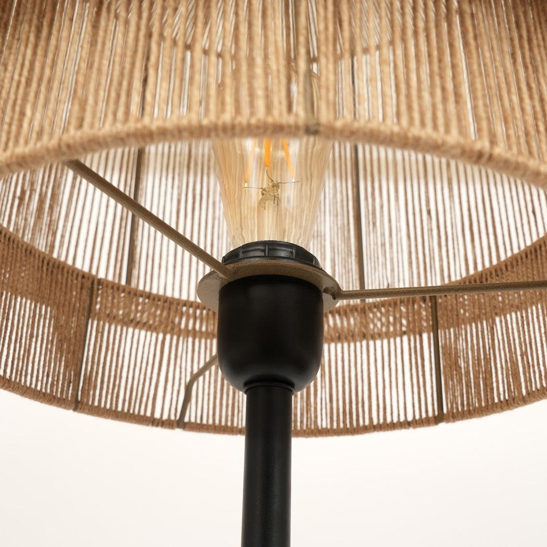 Rope & Iron Floor Lamp for Living Room view 5