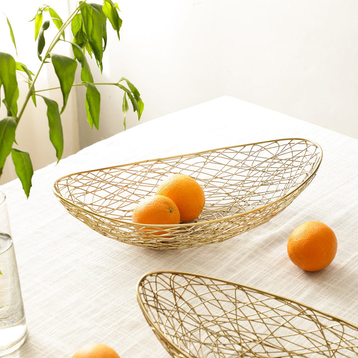 Expobazaar Vivian Basket in gold