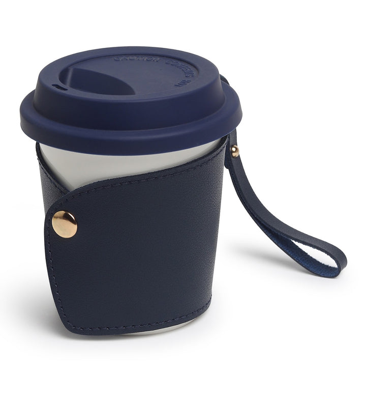 Little Latte Ceramic Coffee Tumbler with Lid Blue view 5