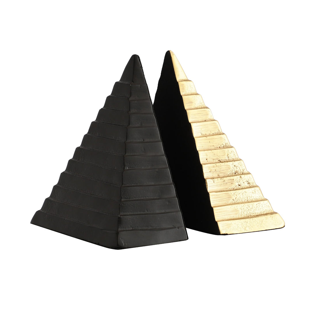 Expobazaar Pyramidon Bookend Gold & Black