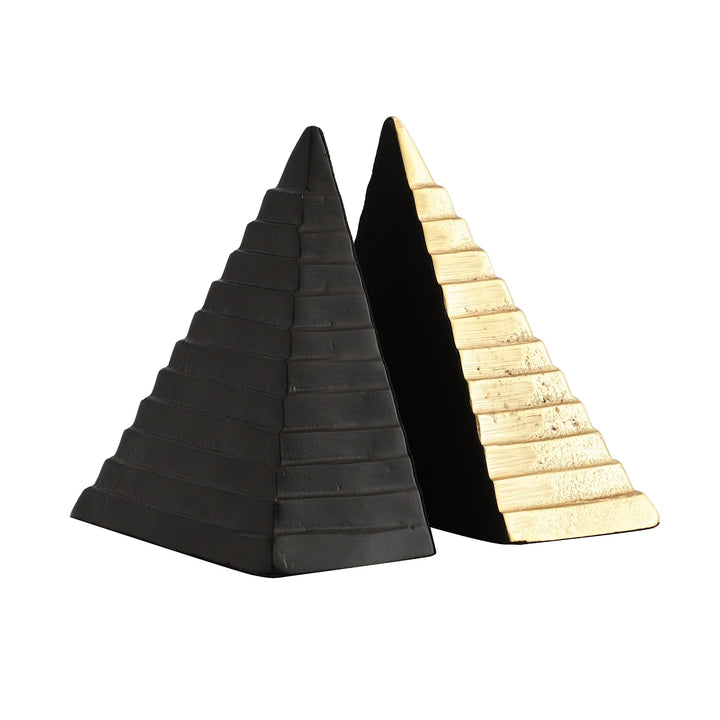 Expobazaar Pyramidon Bookend Gold & Black