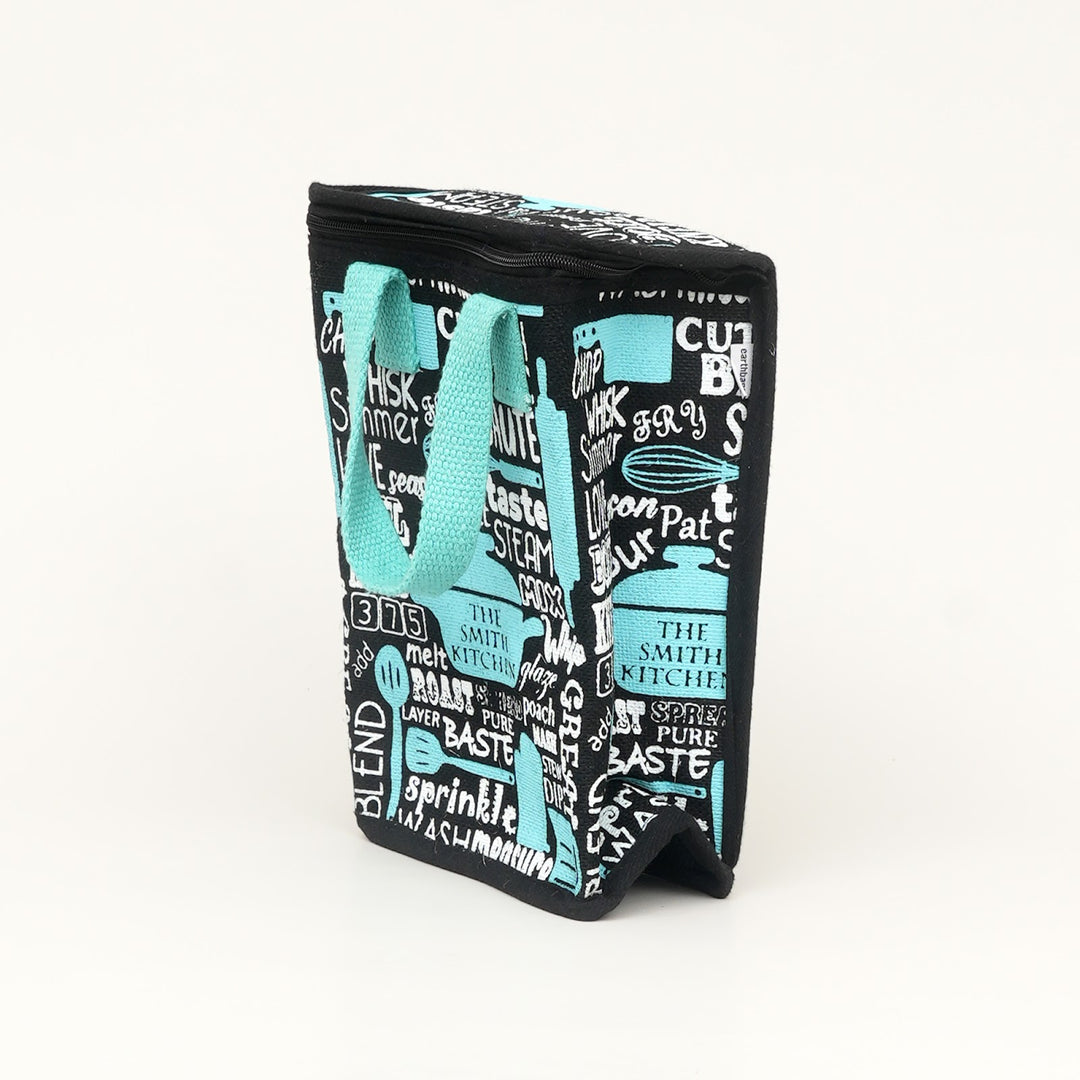 Insulated Jute Lunch Bag, Kitchen Print, View 3