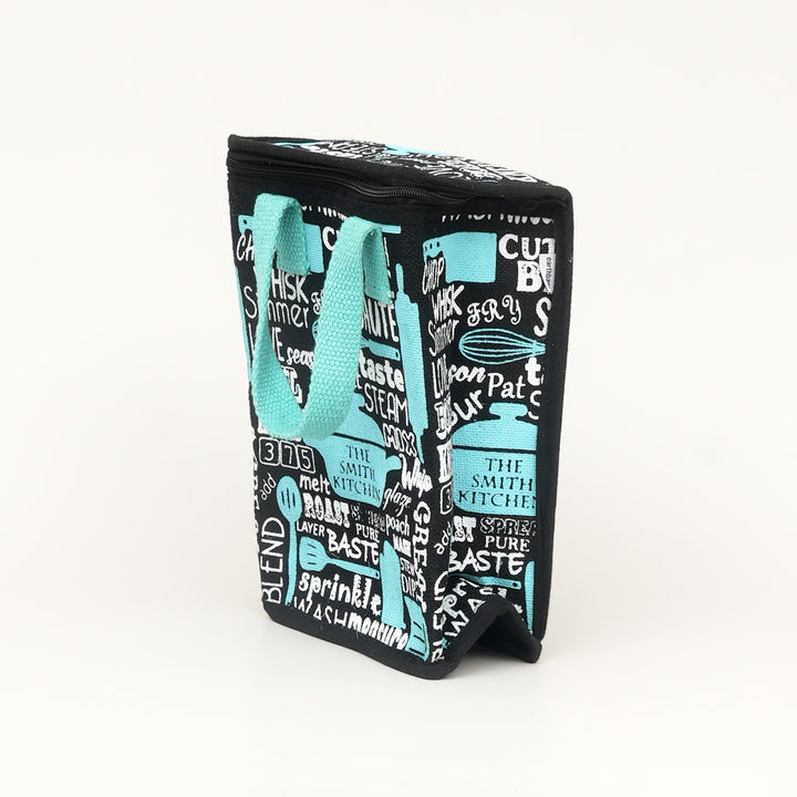 Insulated Jute Lunch Bag, Kitchen Print, View 3