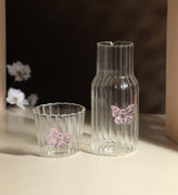 Titli Flip Butterfly Glass Bottle with Flip Top Glass view 1