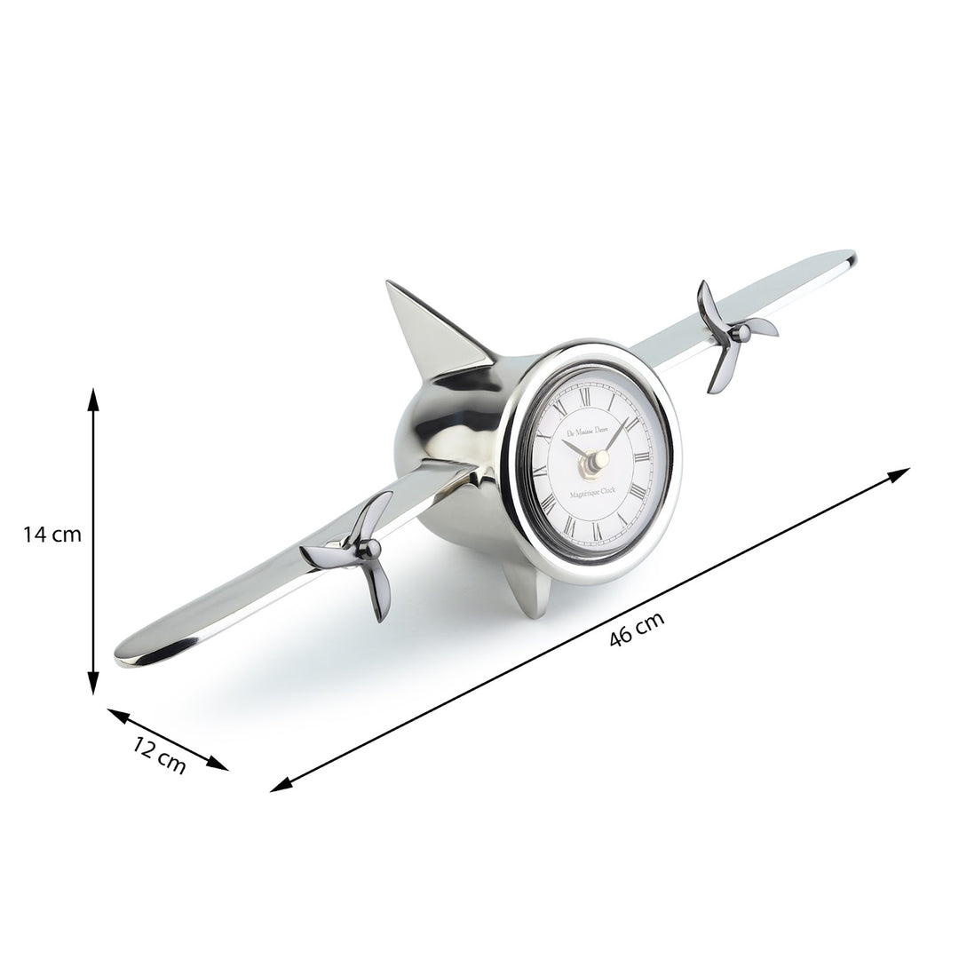 Expobazaar Jettison Table Clock In Silver