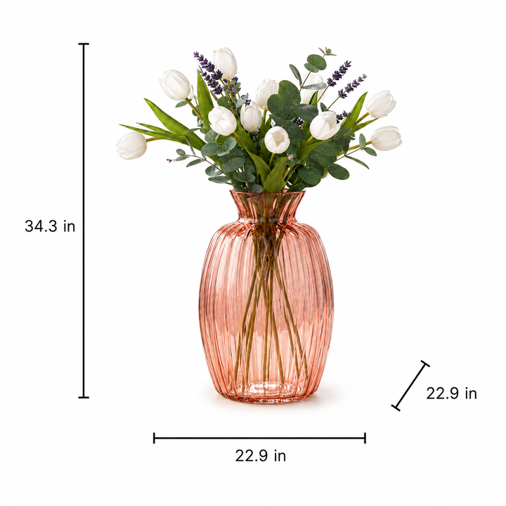 Glass Flower Vase, Lavender