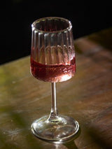 Fluted Wine Glass 250 ml in borosilicate glass